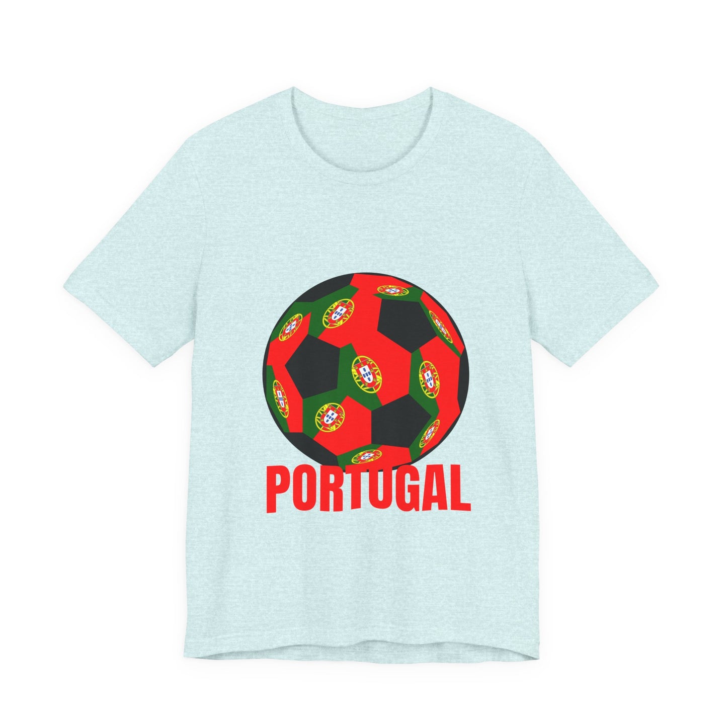 Portugal Fan Specialty Soccer Ball Design T Shirt