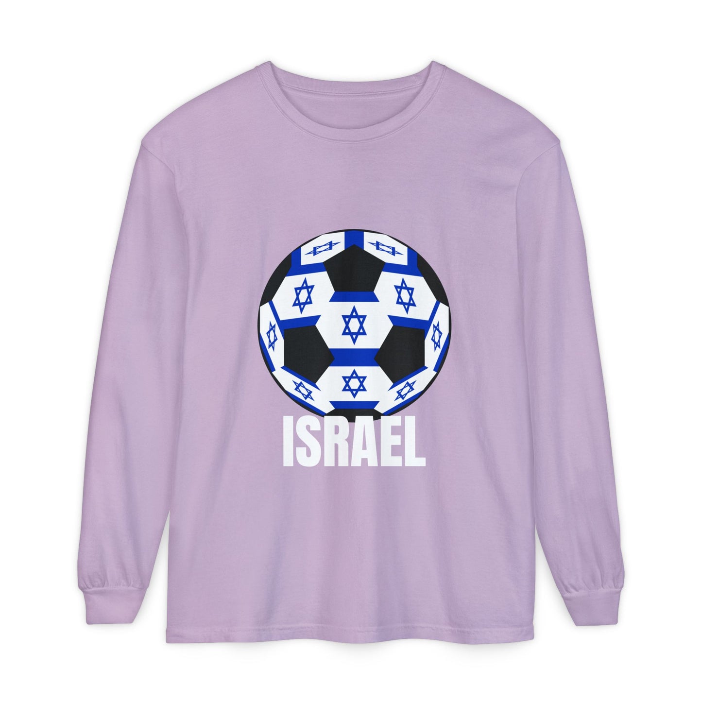 Israel Fan Specialty Soccer Ball Design Long Sleeve Tee