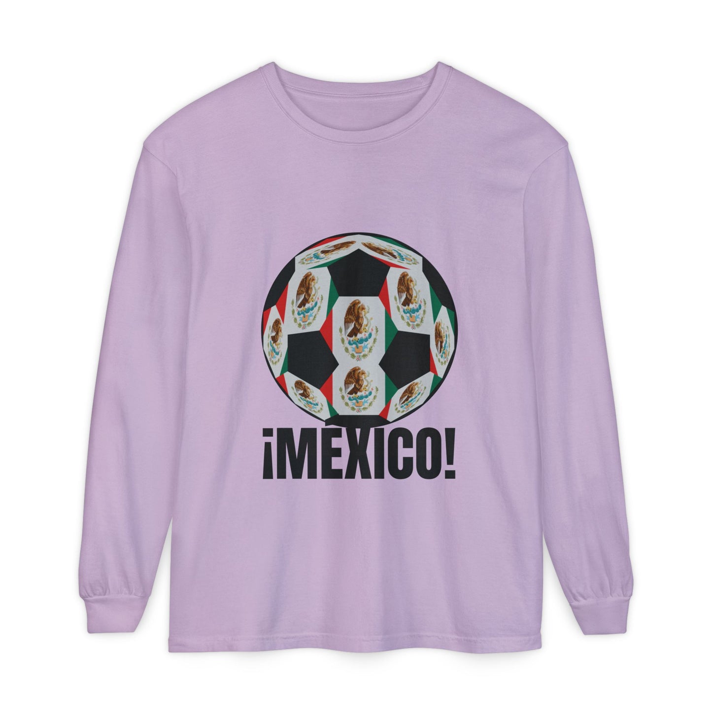!Mexico! Fan Specialty Soccer Ball Design Long Sleeve