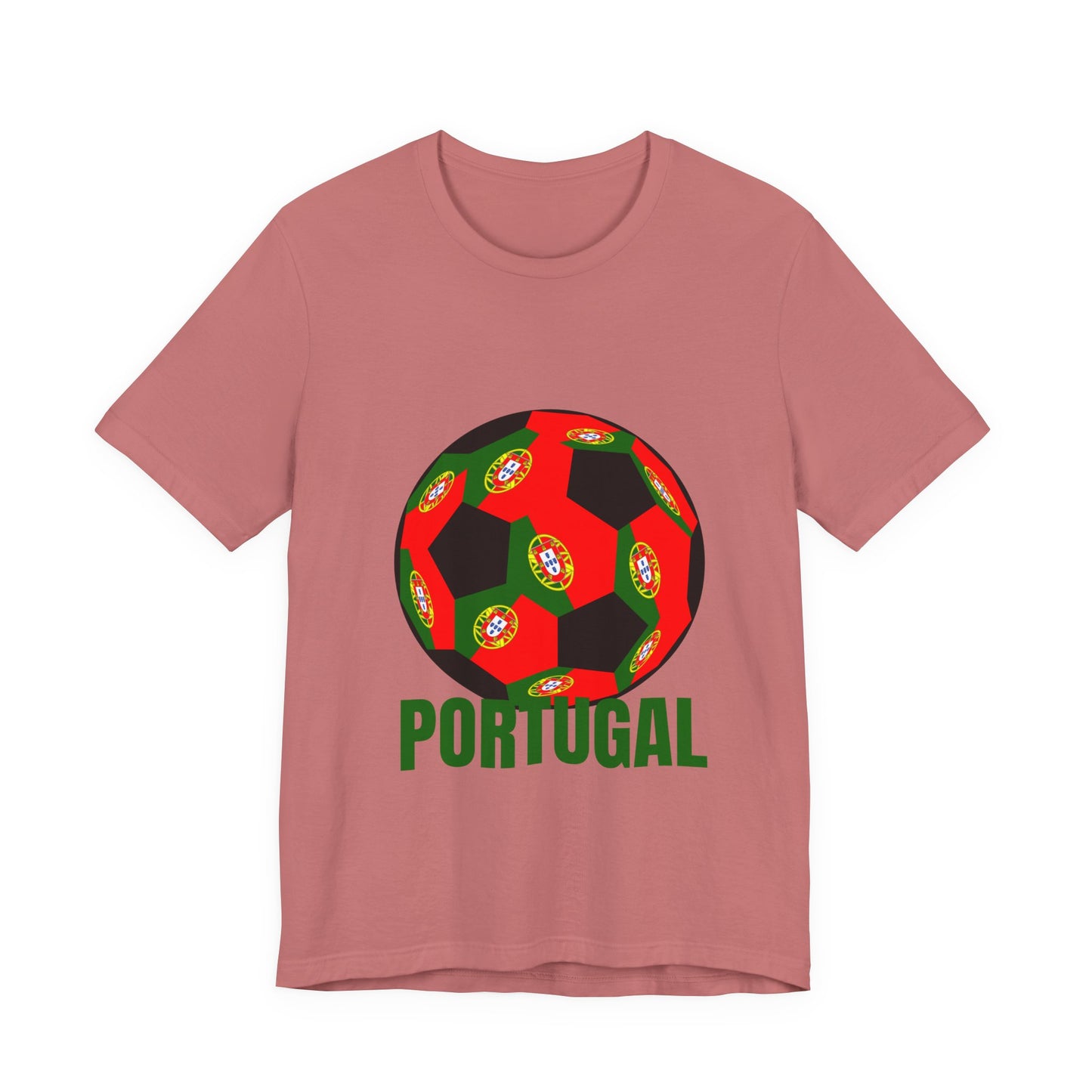 Portugal Fan Specialty Soccer Ball Design T Shirt