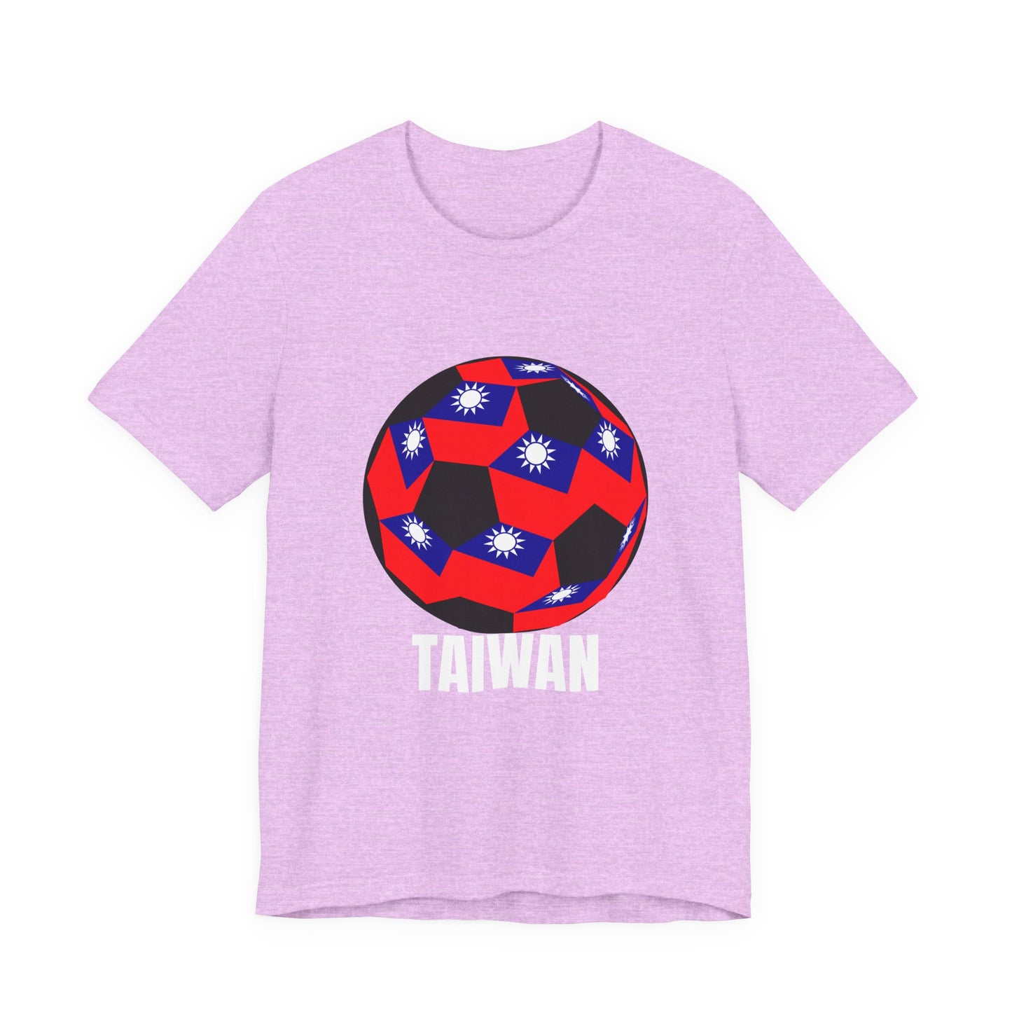 Taiwan Fan Specialty Soccer Ball Design T Shirt White Text
