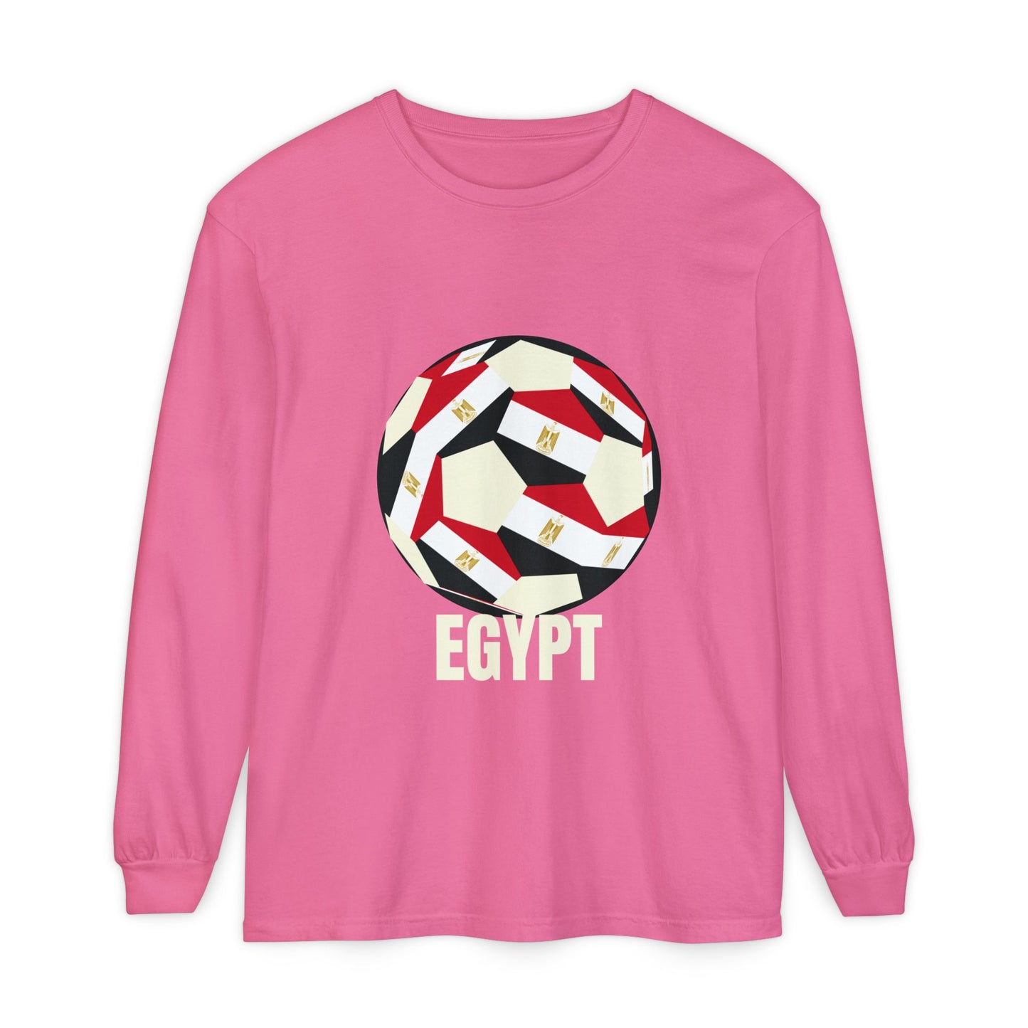 Egypt Fan Specialty Soccer Ball Design Long Sleeve Tee