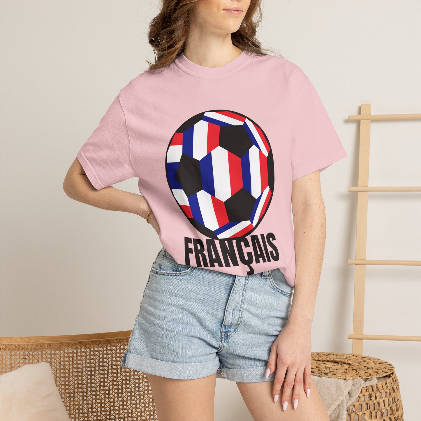 FRANÇAIS Fan Specialty Soccer Ball Design T Shirt