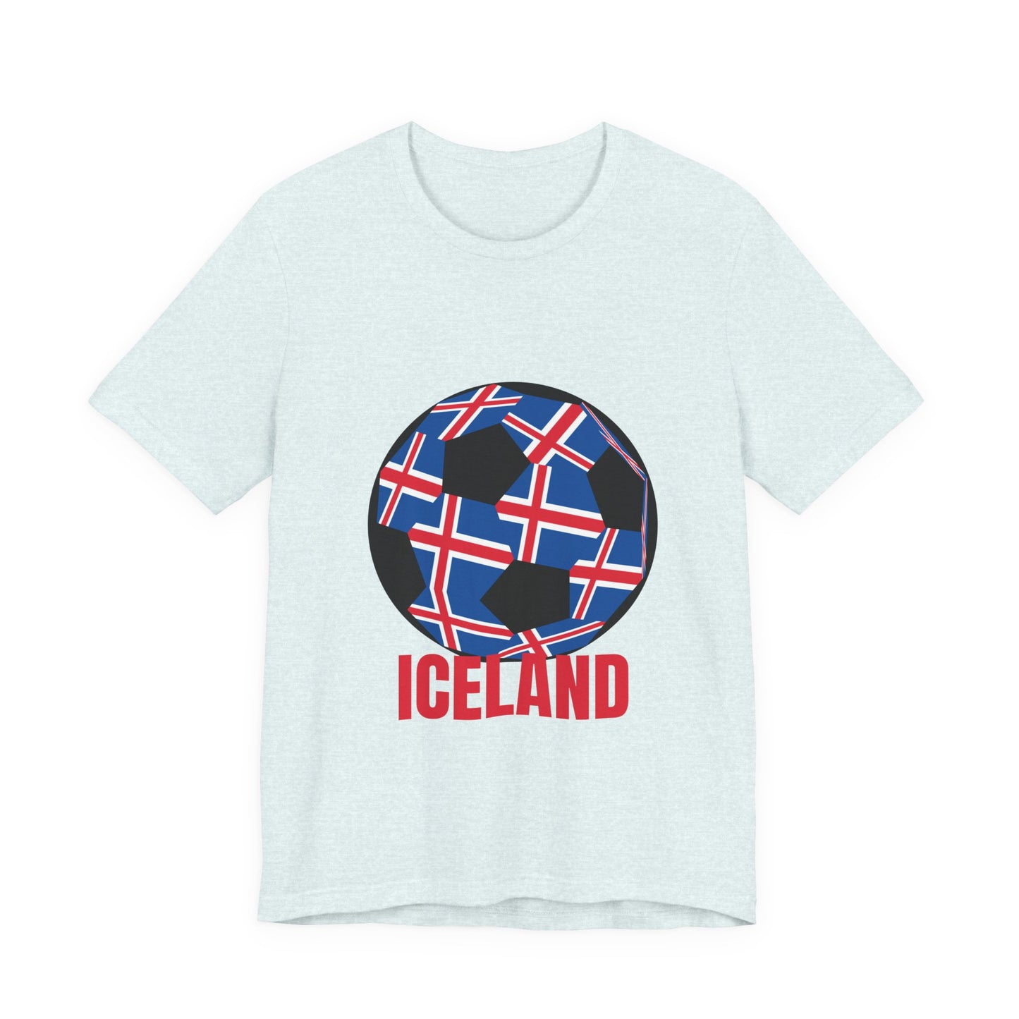 Iceland Fan Specialty Soccer Ball Design T Shirt