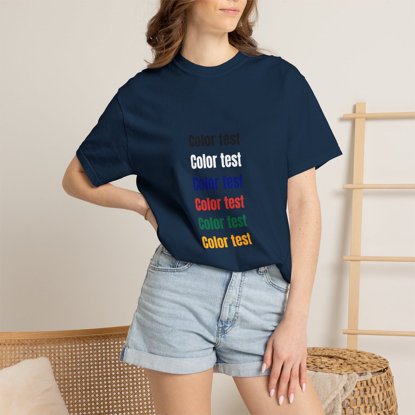 Color Test T-Shirt — Minimalist Text Graphic Tee