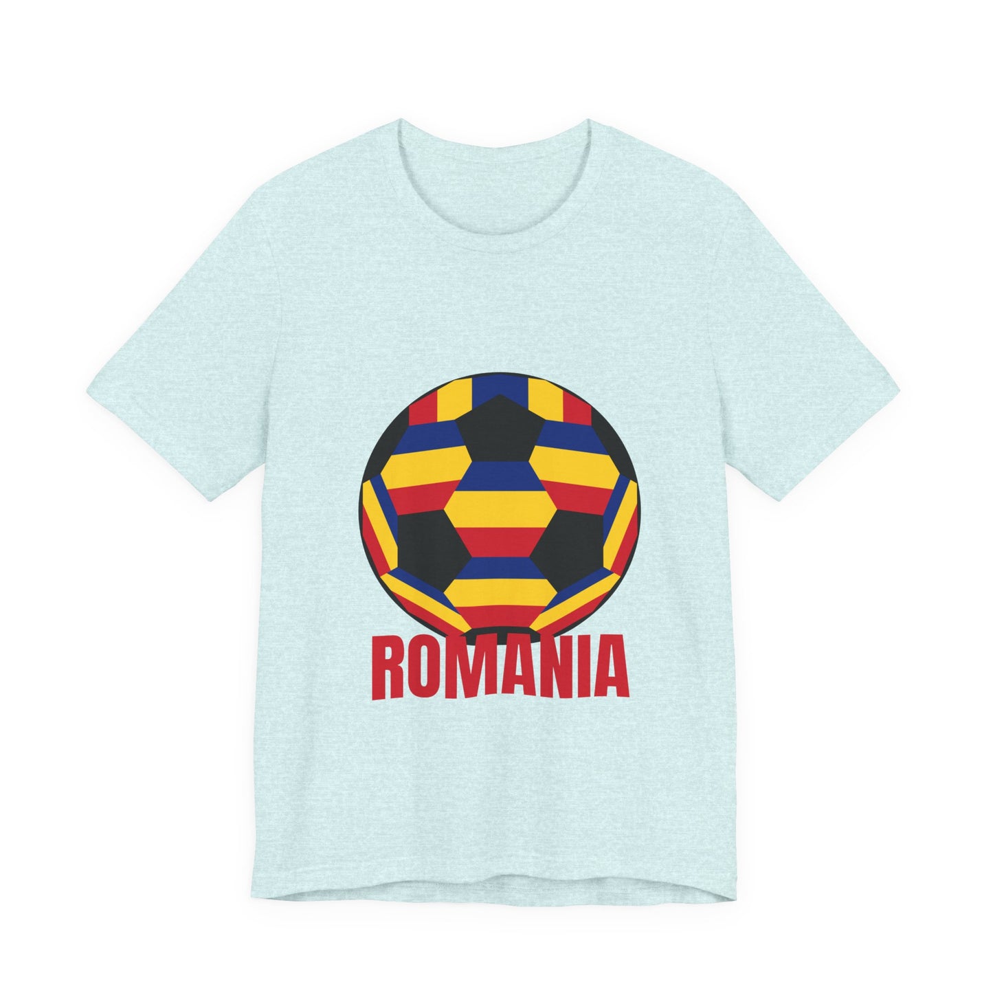 Romania Fan Specialty Soccer Ball Design T Shirt