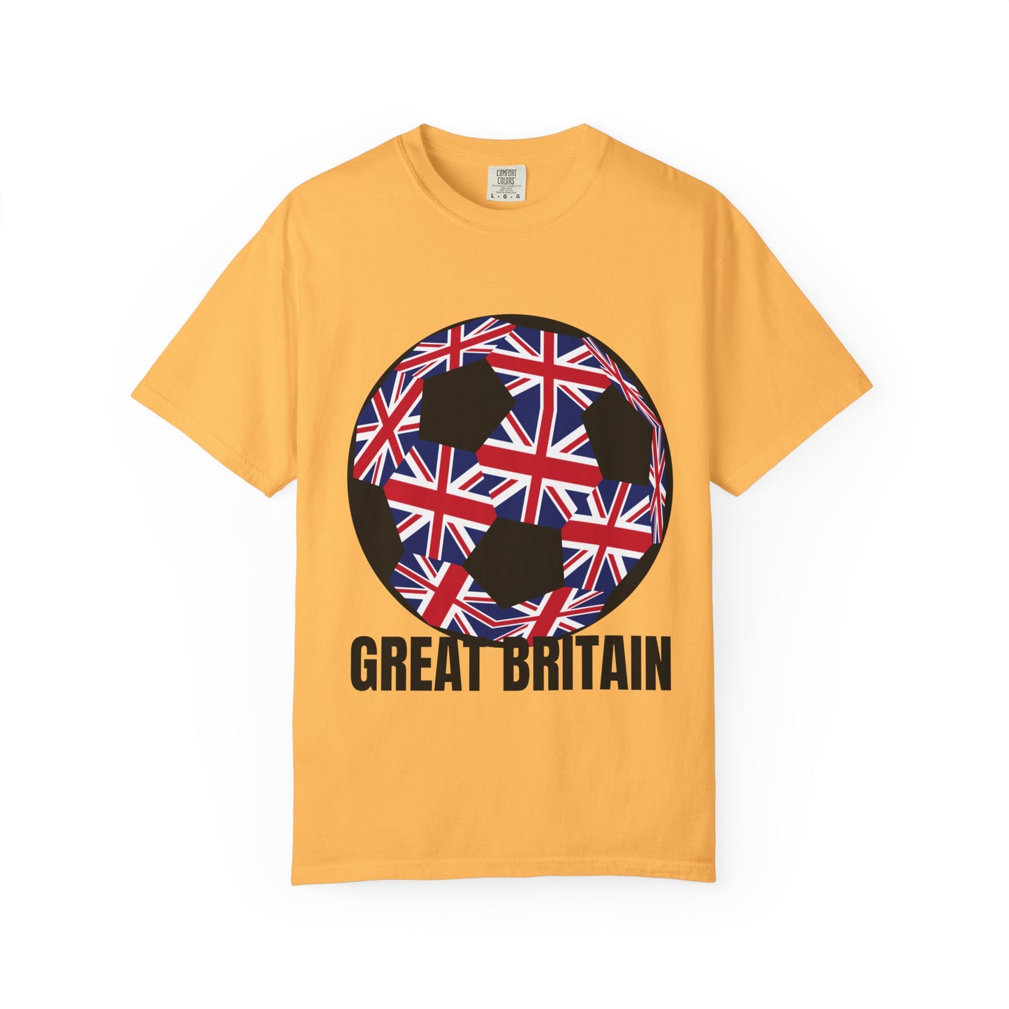 Great Britain Fan Specialty Soccer Ball Design T Shirt