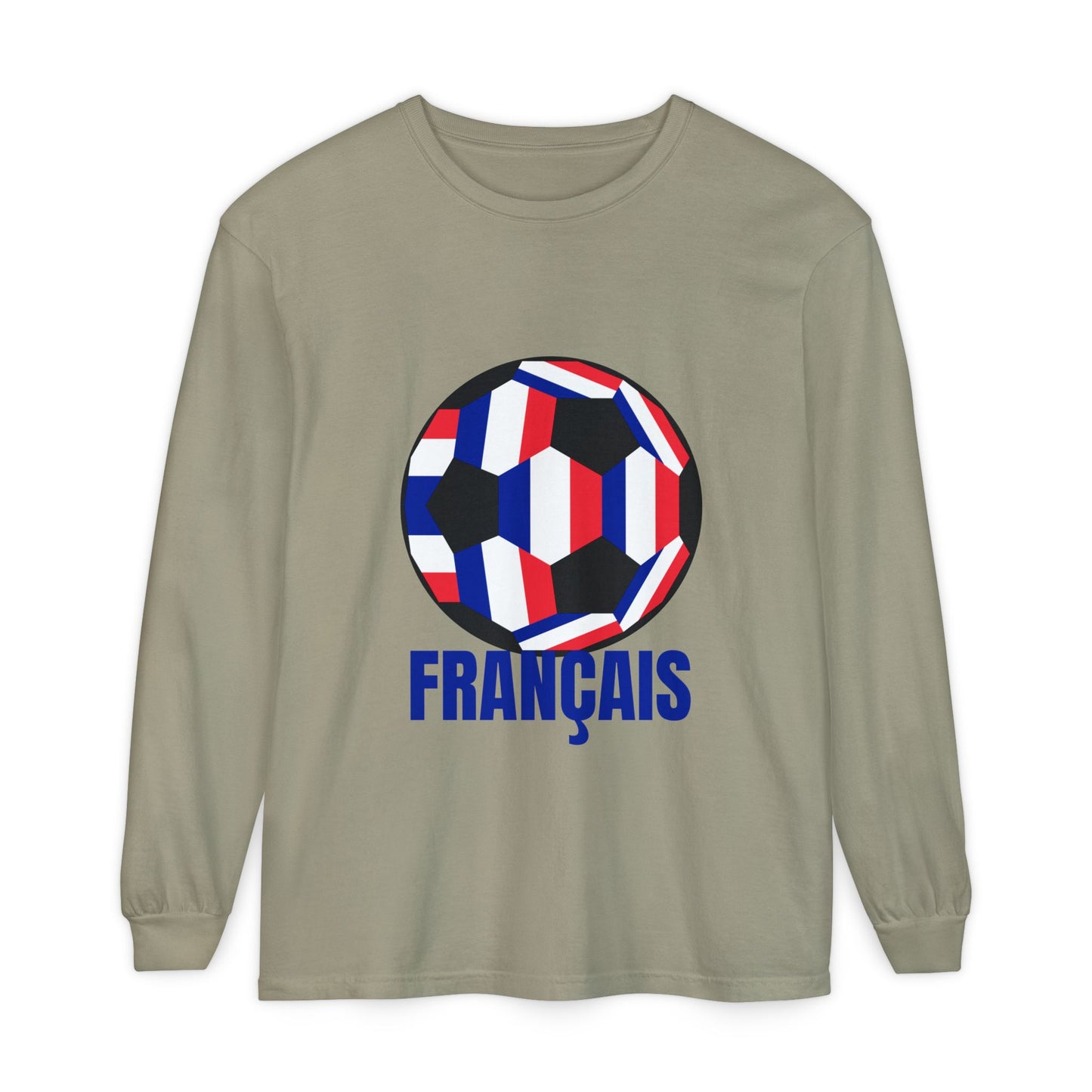 Français Soccer Ball Long Sleeve Tee