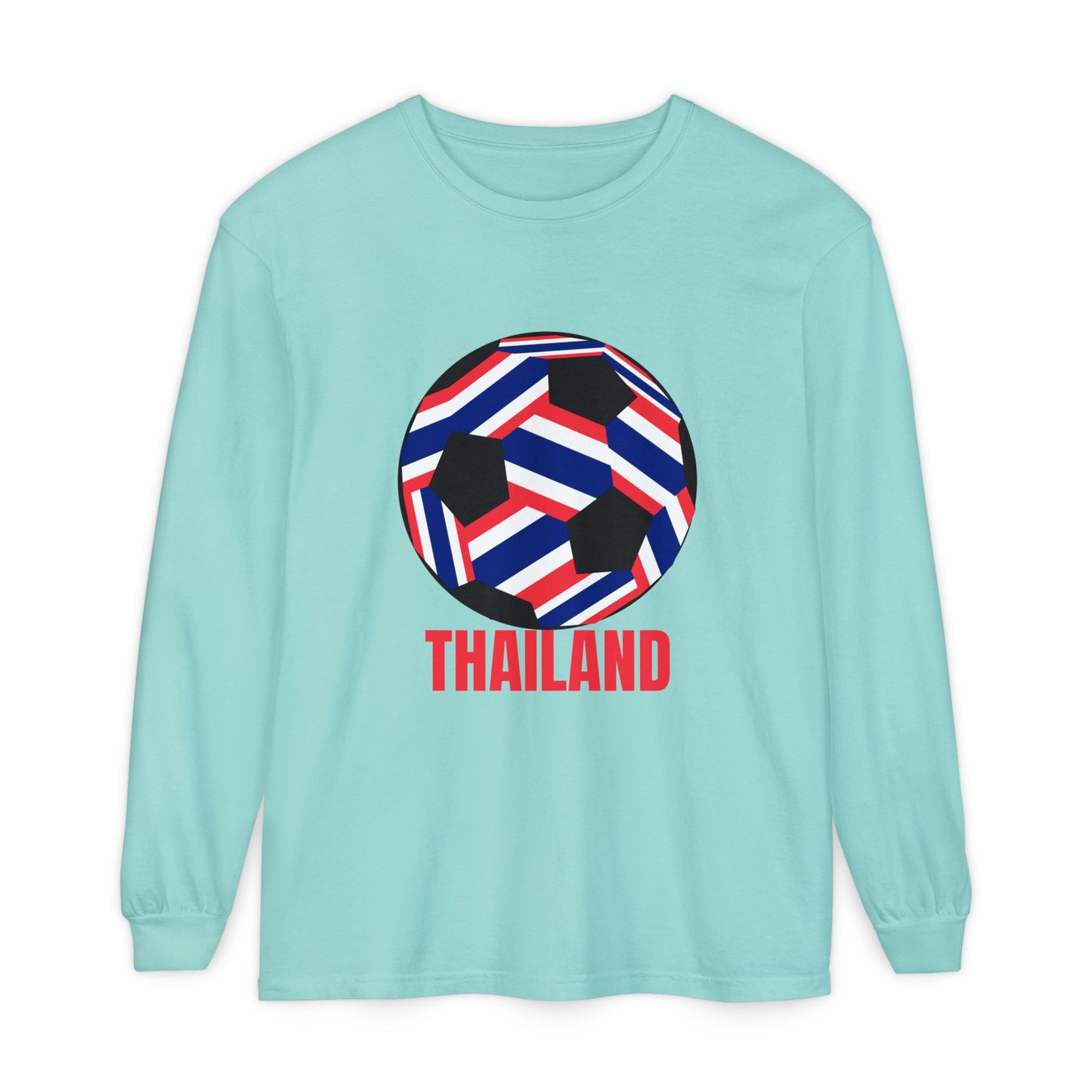 Thailand Fan Specialty Soccer Ball Design Long Sleeve T-Shirt