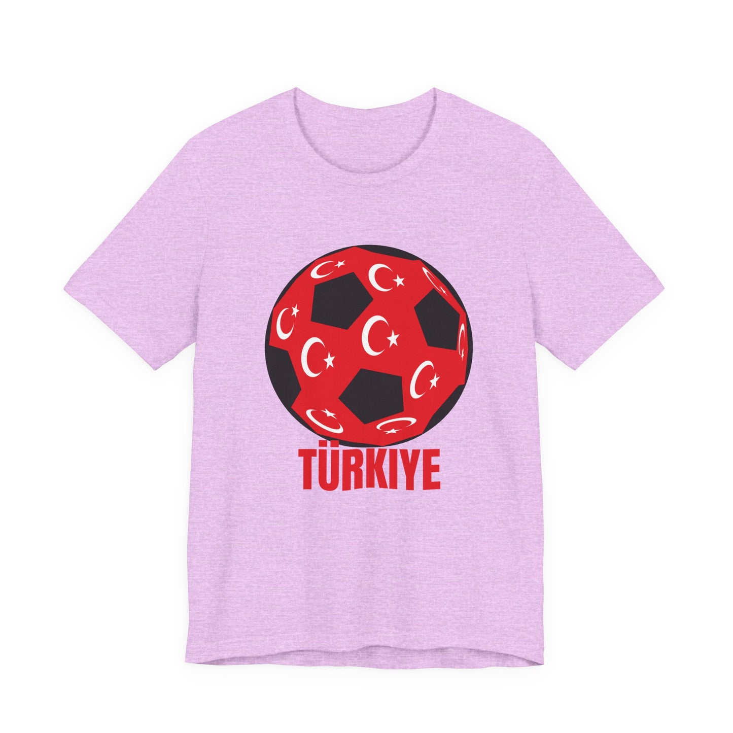Türkiye Fan Specialty Soccer Ball Design T Shirt Red Text