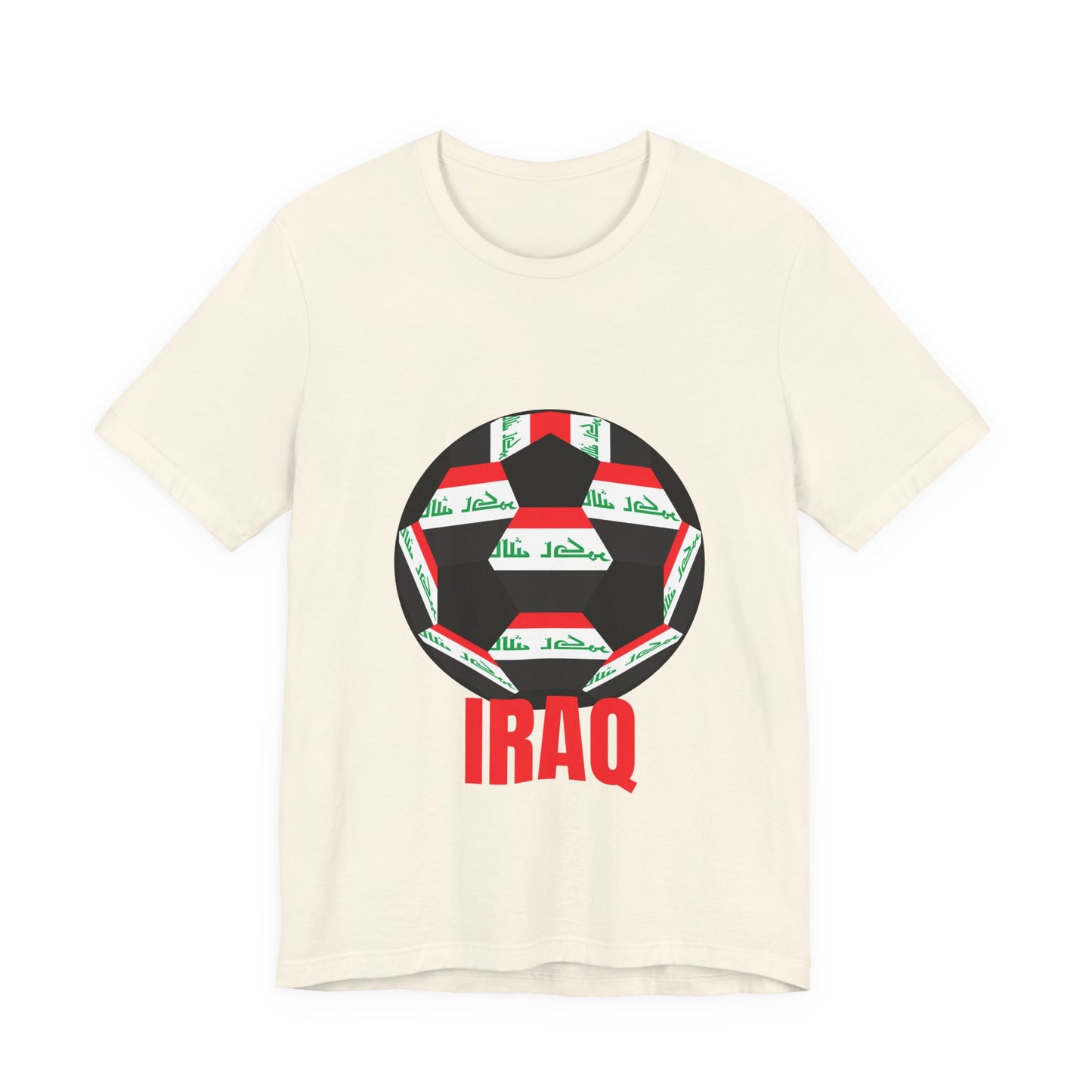 Iraq Fan Specialty Soccer Ball Design T Shirt