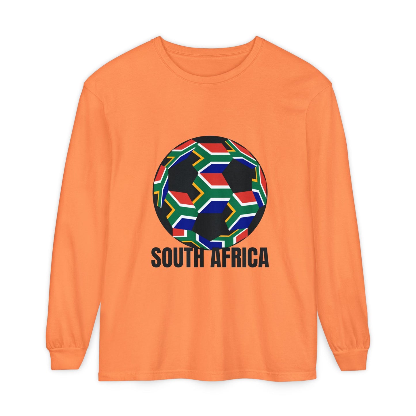 South Africa Fan Specialty Soccer Ball Design Long Sleeve Shirt