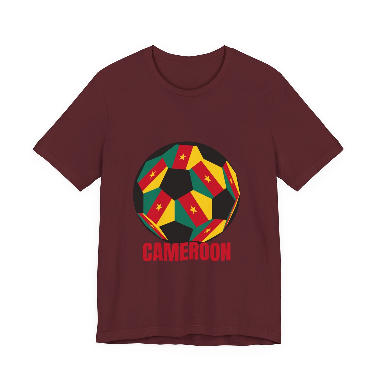 Cameroon Fan Specialty Soccer Ball Design T Shirt