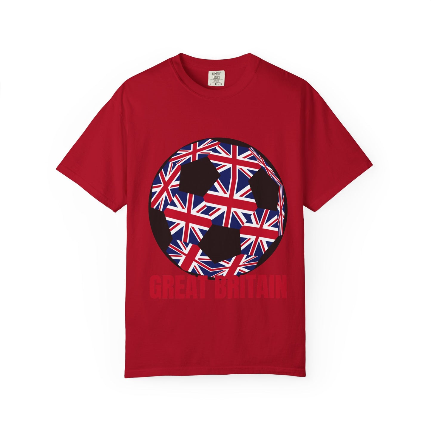 Great Britain Fan Specialty Soccer Ball Design T Shirt