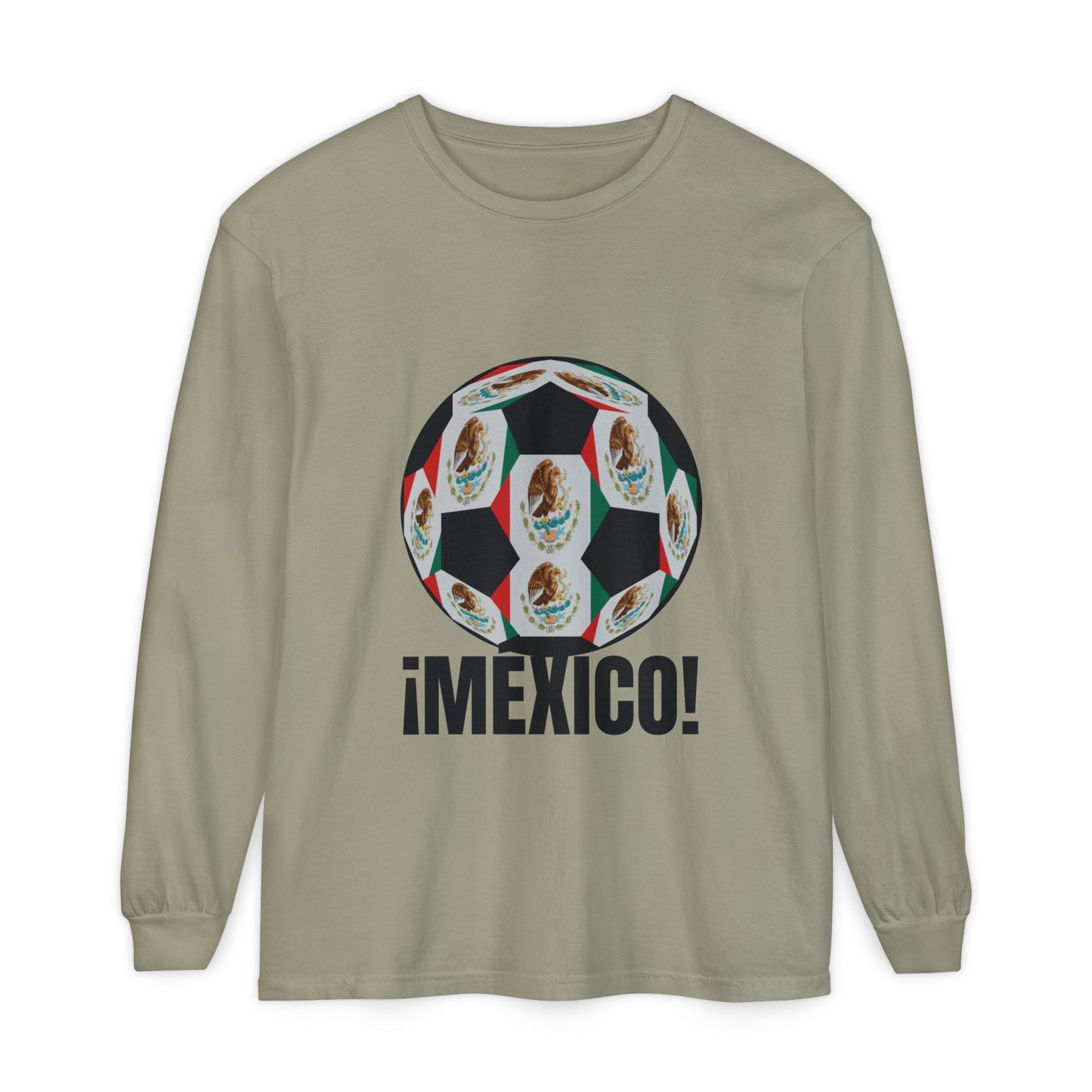!Mexico! Fan Specialty Soccer Ball Design Long Sleeve