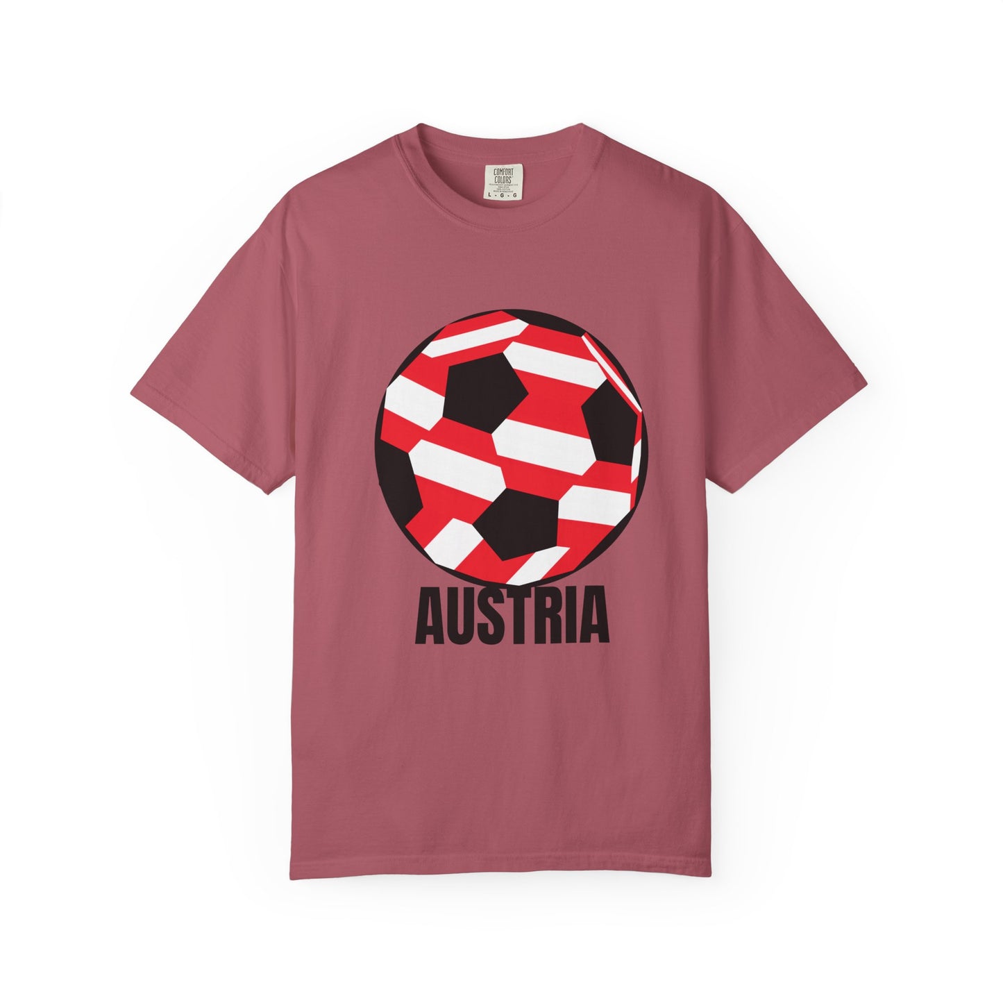 Austria Soccer Ball T-Shirt – Red & White Football Fan Tee